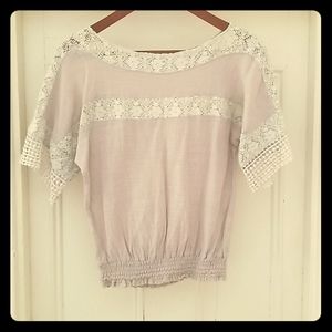 Linen lace top